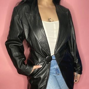 🚫SOLD🚫 vintage leather blazer jacket
